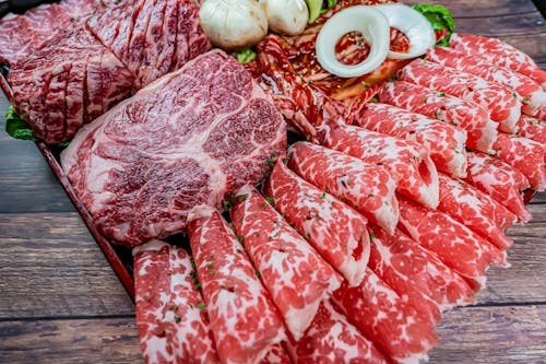 Tekstur marbling dalam daging