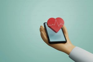 Ilustrasi detak jantung normal.