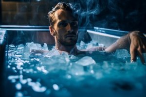 Ilustrasi menggunakan ice bath.