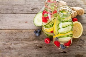 Ilustrasi infused water.