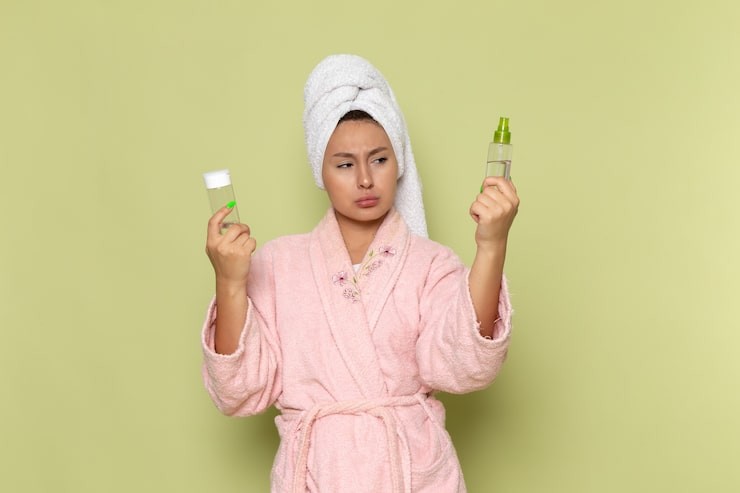 Ilustrasi ingin menggunakan obat jerawat.